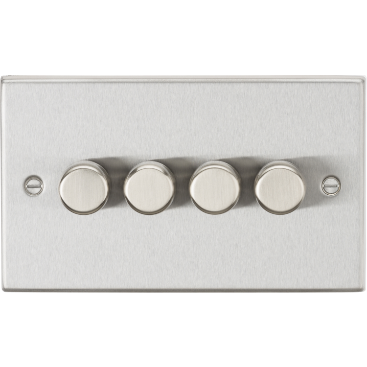 Knightsbridge Dimmer Box Switch with Neon Switched Socket Toggle Switch 