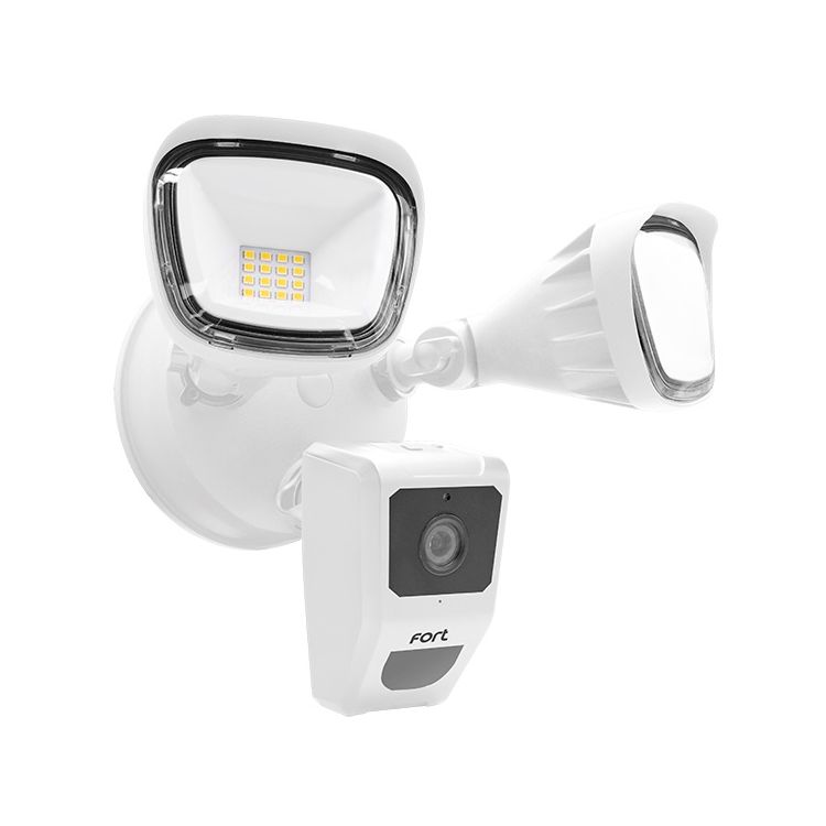 ESP Fort Wi-Fi Smart Security Twin Spot with Camera White | ECSPCAMSLW