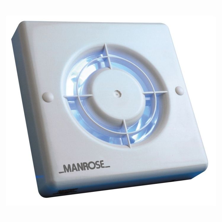 Manrose Xf 100mm Bathroom Standard Extractor Fan Xf100s - How To Replace A Manrose Bathroom Extractor Fan