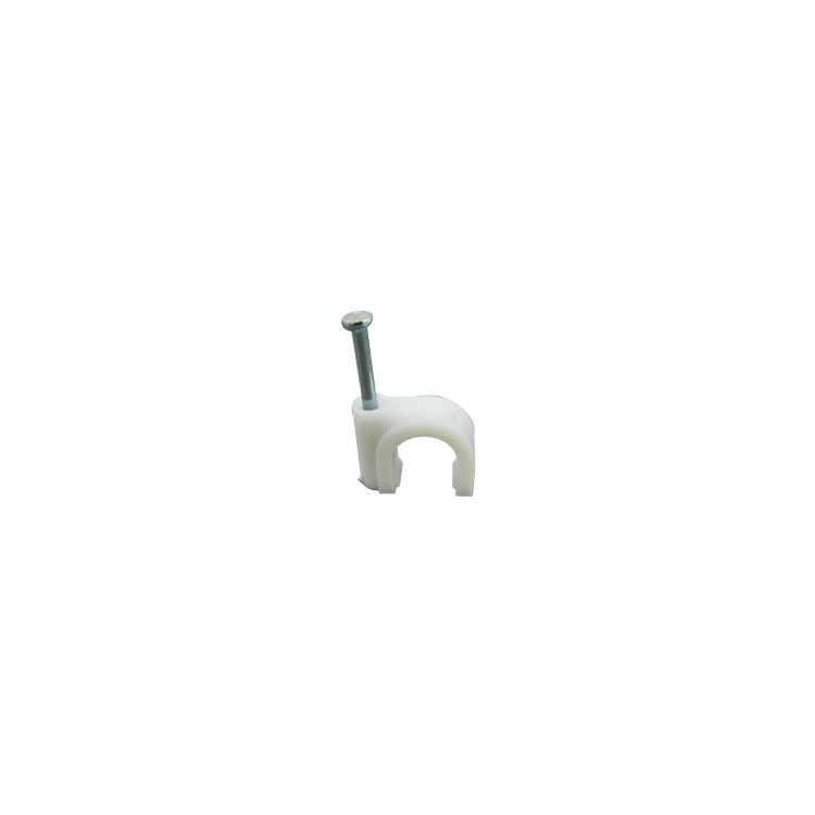 Olympic Fixings 4mm Round Cable Clips White | 075-161-120