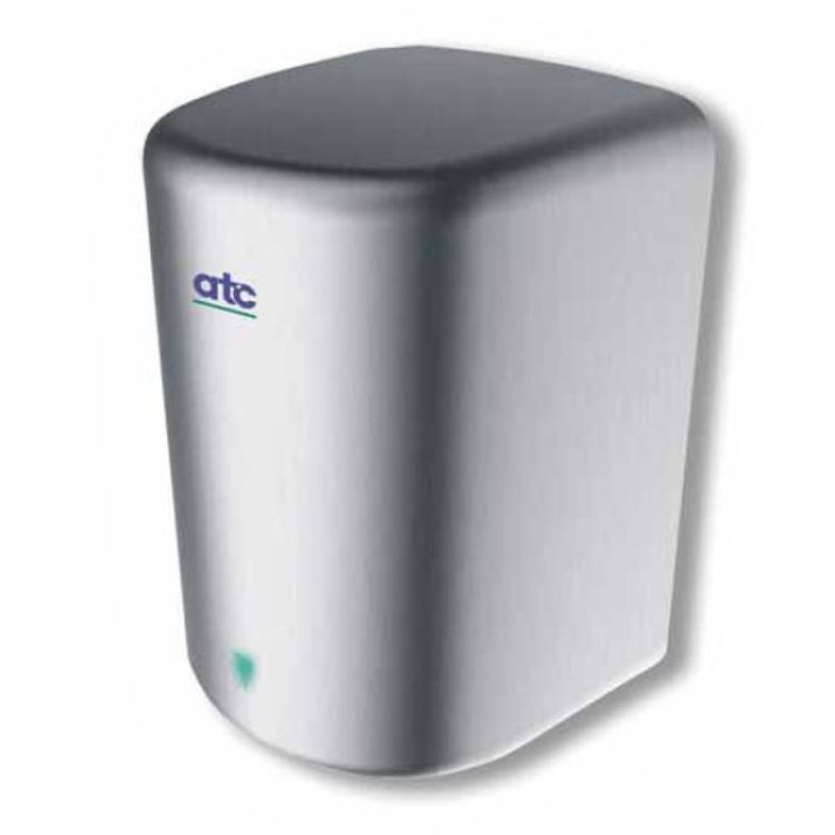 WHITE BLACK or BRUSHED STEEL ATC CUB HIGH SPEED COMPACT HAND DRYER 
