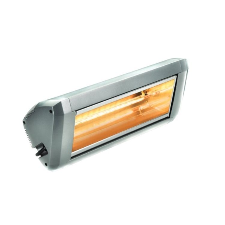 Atc Sienna 2kw Outdoor Quartz Infra Red Electric Heater Silver Sie2 Sl - 2kw Electric Quartz Infrared Patio Heater
