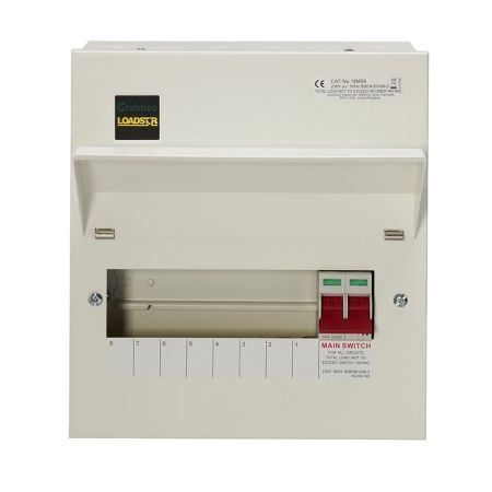 Crabtree Loadstar 8 Way Consumer Unit 100A Main Switch | 18MS8