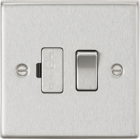 Knightsbridge 13A Brushed Chrome 13A Switched Fused Spur Unit | CS63BC