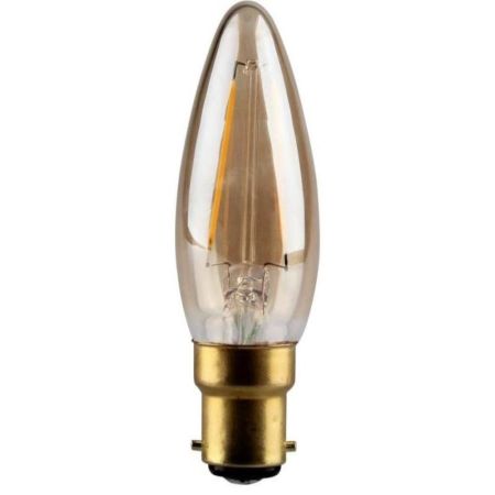 Kosnic Lamps 2w Decorative LED Filament Gold Candle Lamp B22/BC KFLM02CNDB22-GLD