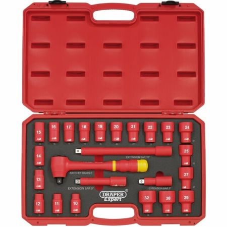 Draper VDE Approved Fully Insulated Metric Socket Set (24 Piece) | 31070