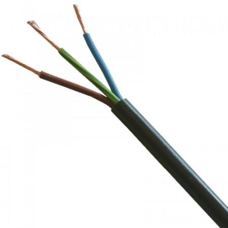 Jaylow 3183Y 1mm² 3 Core PVC Round Flexible Cable Black (100m Drum)