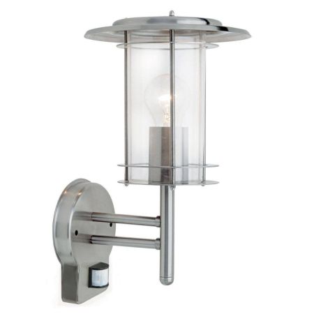 Saxby 4479782 York Outdoor IP44 PIR Wall Light Stainless Steel