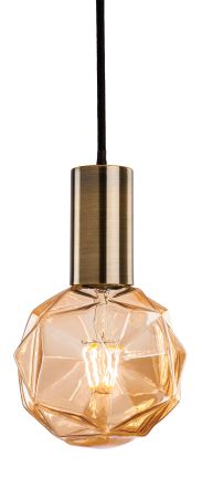 Firstlight 4932 Hudson Pendant with LED Decorative Amber Glass Lamp