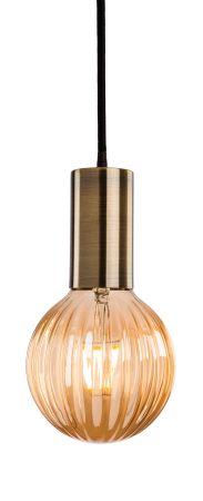 Firstlight 4933 Hudson Pendant with LED Decorative Amber Glass Lamp
