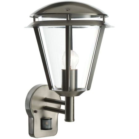 Saxby 49945 Inova IP44 Stainless Steel PIR Wall Lantern