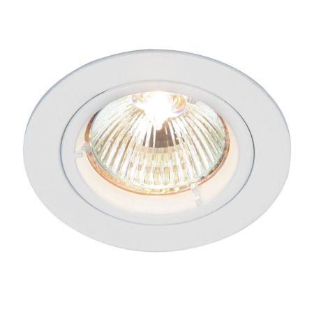 Saxby Cast Mains Voltage Fixed Downlight Gloss White 52331