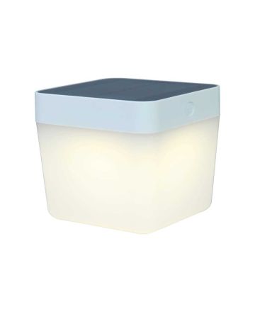 Lutec Portable Solar Table Cube in White 6908001331