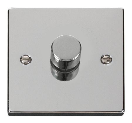 Click Deco Polished Chrome 1 Gang 400w Dimmer Switch VPCH140