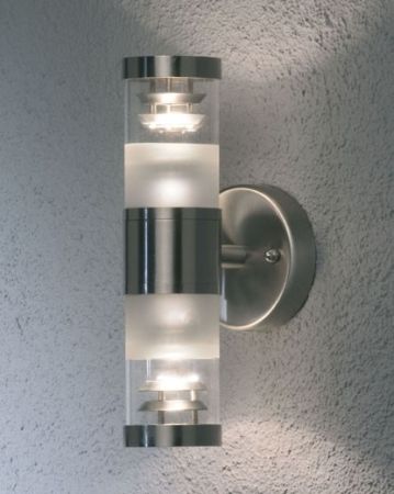 Konstsmide Bolzano Stainless Steel Up & Down Wall Light 7595-000
