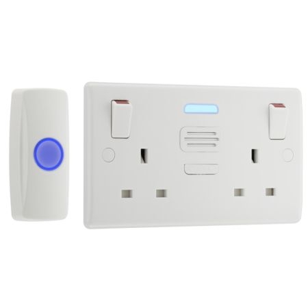 BG 13A Double Power Socket with Built-in Door Chime | 822BELL