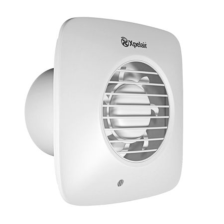 Xpelair DX100BPS Simply Silent 100mm Square Fan With Pullcord 93002AW