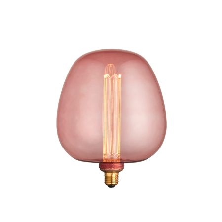 Endon Roves E27 Led Anti-Glare Pink Tinted Glass Light Bulb | 97226