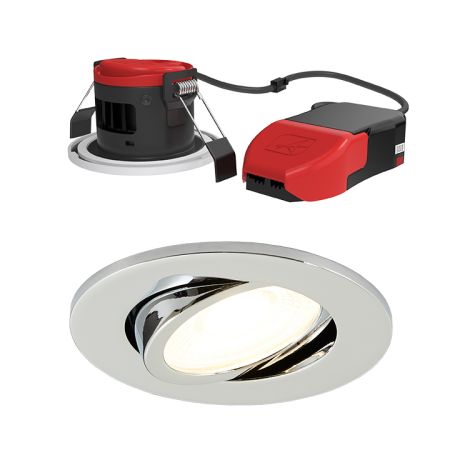 Ansell Prism Pro Gen2 7W Gimbal CCT LED Fire Rated Downlight Chrome | APRILEDP/G/CH