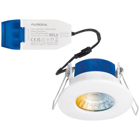 Aurora R6 Fixed Fire Rated Colour Switchable Downlight | AU-R6CS