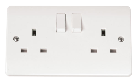 Click Mode 13A 2 Gang DP Switched Clean Earth Socket | CMA037