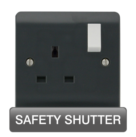 Click Mode Part M 13A 1 Gang DP Safety Shutter Switched Socket | CMA1035AG