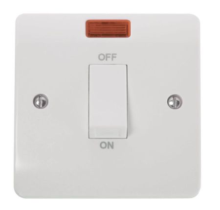 Click Mode 45A 1 Gang Single Cooker Outlet With Neon CMA501