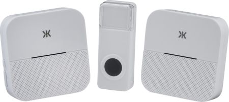 Knightsbridge Wireless Dual Receiver Plug-In Doorbell White | DC015
