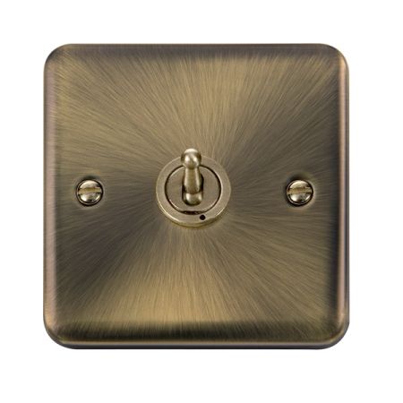 Click Deco Plus Antique Brass 1 Gang 10A Toggle Switch DPAB421