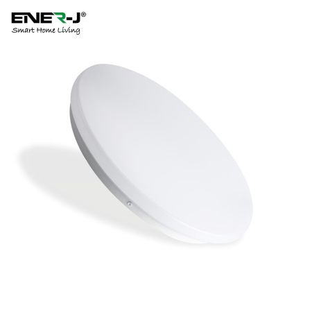 Ener-J 12W IP44 LED CCT Changing Ceiling light Fitting & Microwave Sensor | E141
