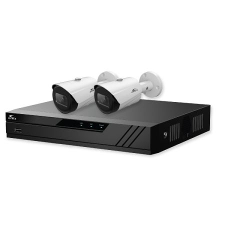 Qvis Eagle IP 4K CCTV Kit 4 CH 1TB NVR 2x 8MP White Bullet-Cameras | EAG-NVR-4-2BUL-8MP-1TB