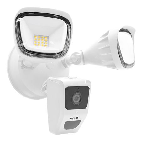ESP Fort Wi-Fi Smart Security Twin Spot with Camera White | ECSPCAMSLW
