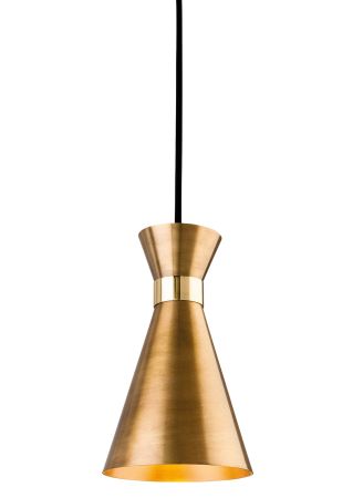 Firstlight 7680AG Ohio 1 Light Ceiling Pendant Antique Gold with Brass