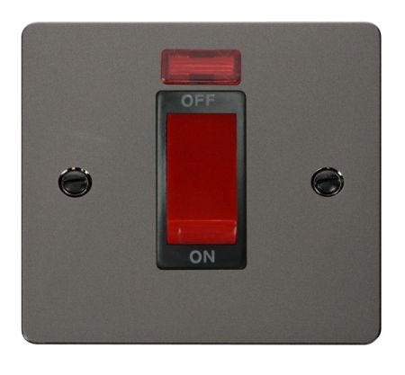 Click Define Black Nickel 1G 45A Cooker Switch & Neon | FPBN201BK