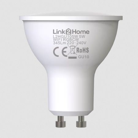 Link2Home 4.5W GU10 Wi-Fi LED lamp with RGB | L2HGU105W