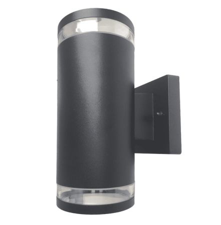 Hispec Coral Plus+ Up and Down Wall Light Anthracite | HSLEDUL/GRY/L