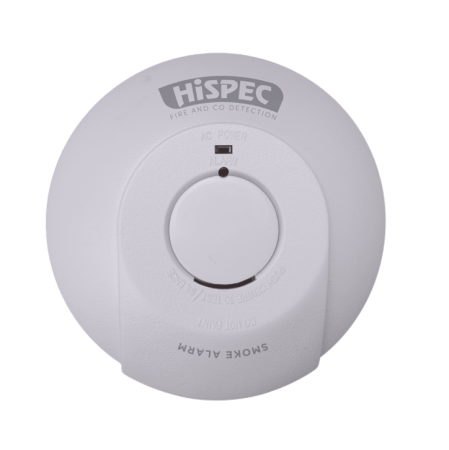 Hispec Photoelectric Mains Interconnectable Smoke Alarm & 9v Battery | HSSA/PE