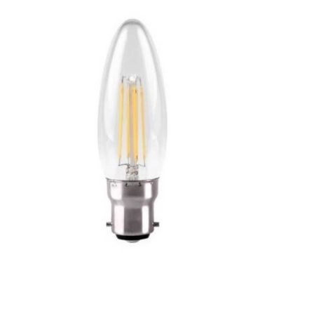 Kosnic 4w Dimmable LED Filament Candle Lamp B22/BC Warm White KDFL04CNDB22CLR27