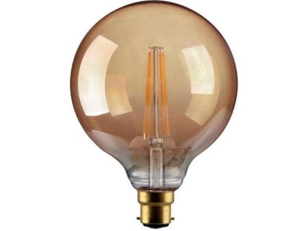 Kosnic Lamps 4w Decorative LED Filament Gold 125mm Globe Lamp B22/BC