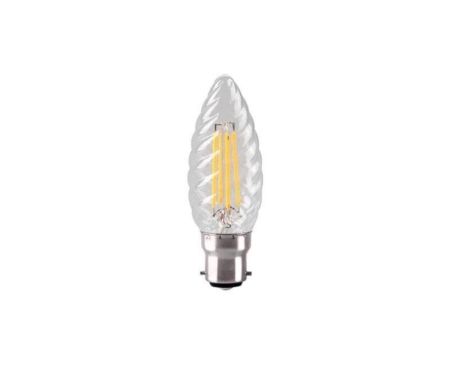 Kosnic 4w LED Filament Twisted Candle Lamp BC/B22 KFLM04TWTB22-CLR