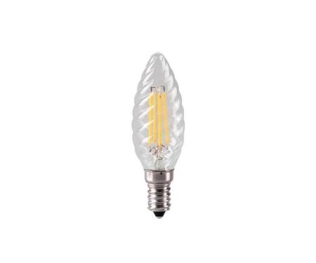 Kosnic 2w LED Filament Twisted Candle Lamp E14/SES KFLM02TWTE14-CLR