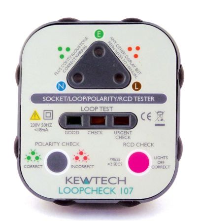 Kewtech LOOPCHECK107 Mains Socket Tester with Loop Check
