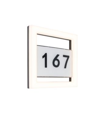 Lutec Alice 13w LED Wall Light Sign with House Number | 5194301118