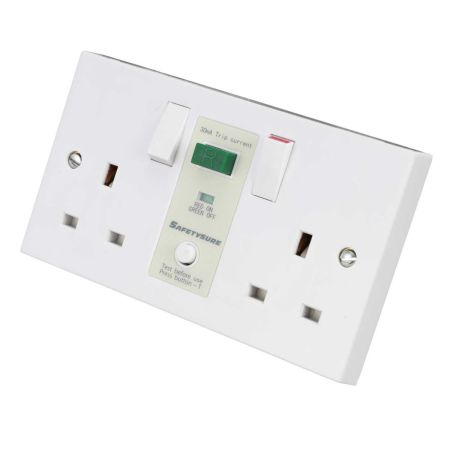 Greenbrook SafetySure Metal Clad RCD Twin Switched Socket | M22SM