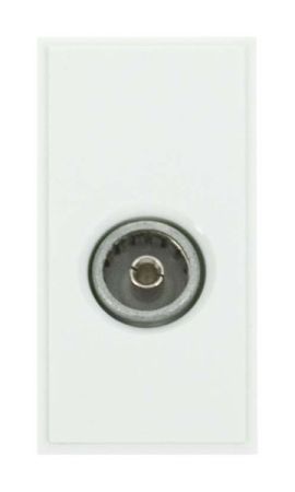 Click New Media Single Female Coaxial TV Socket White MM410WH
