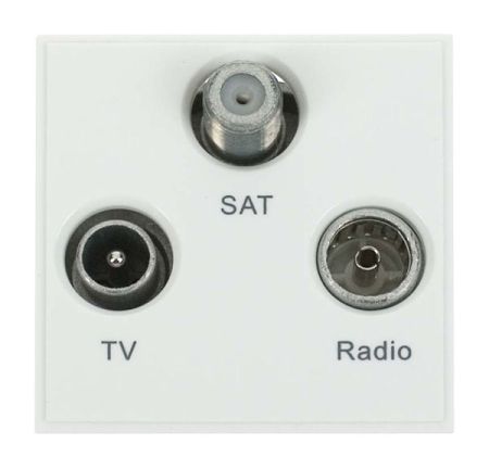 Click New Media Triplexed TV, Radio and Satellite Module White MM430WH