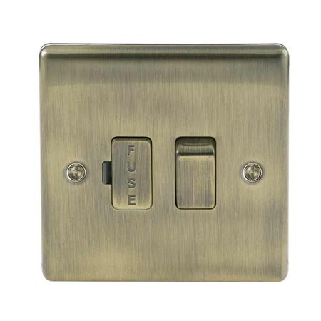 BG Nexus Metal Antique Brass Switched 13A Fused Connection Unit | NAB50