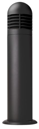 Ovia Leasowe Traditional Louvered 800mm Bollard Black | OVOL615BK