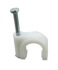 Olympic Fixings 4mm Round Cable Clips White 