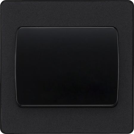 BG Evolve Matt Black 1G 2-Way Wide Rocker Light Switch | PCDMB12WB